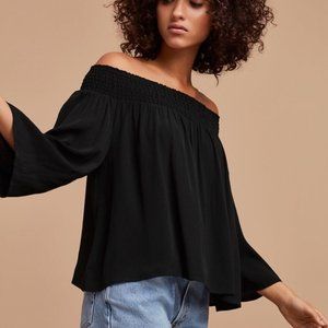 Aritzia Talula Marcilly Blouse, Black Size S